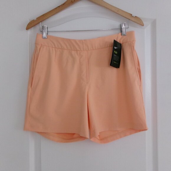 New Nike FLEX Dri-Fit Peach Shorts S Light Orange Mid-Rise 5" Inseam NWT - Picture 1 of 11